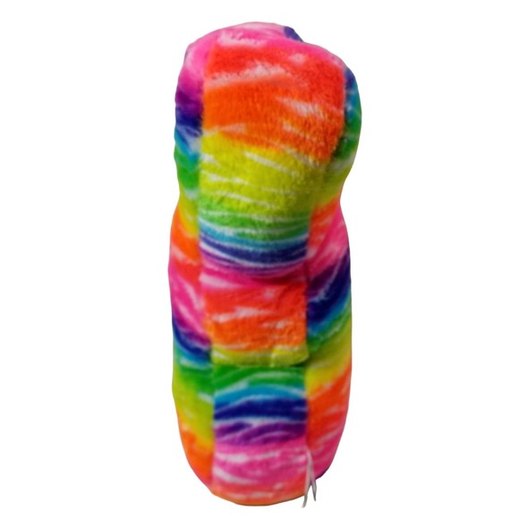 PEEPS Large Plush 16" Colorful Rainbow Zebra Print Stuffed Pink Purple RUZ Brand - Picture 2 of 5